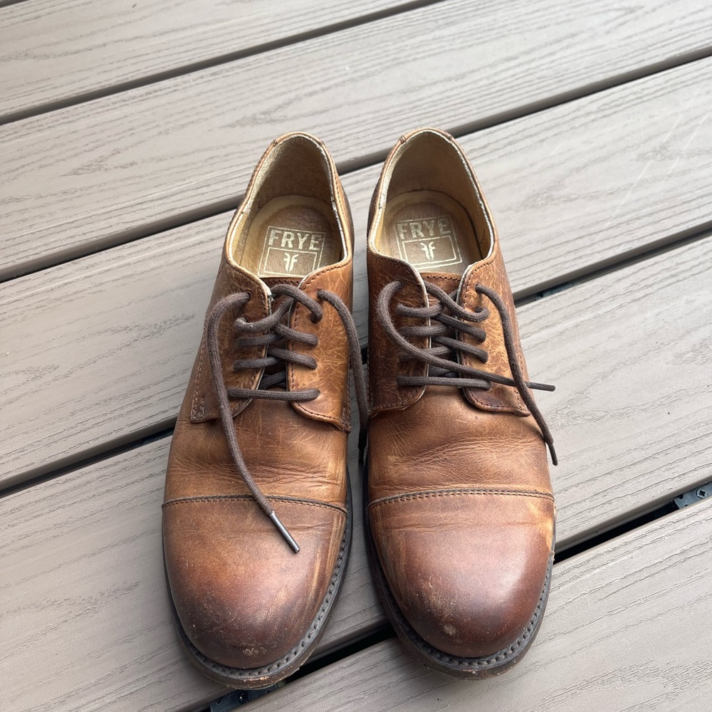 Frye Tan Leather Oxfords